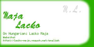maja lacko business card